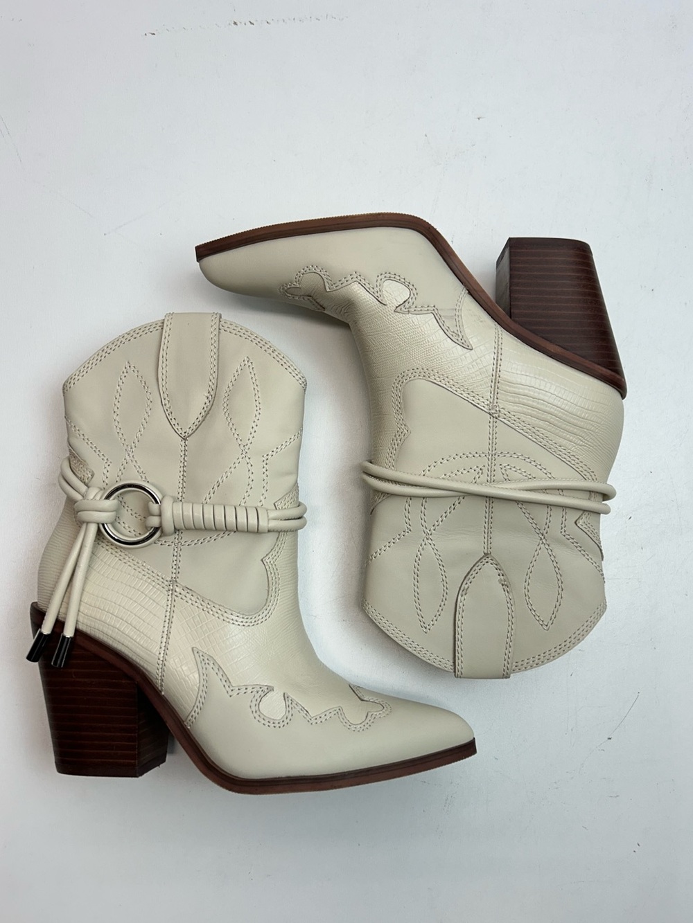 Aldo Nuwestern Western Boots - Cup Sole Ankle Booties - Size 6.5 EUC